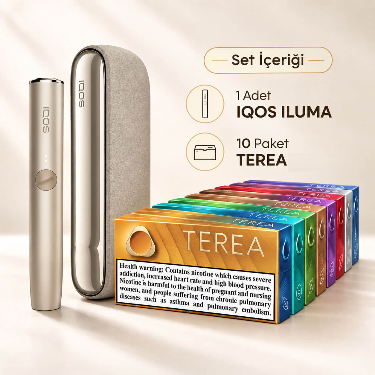 IQOS Iluma Gold + Terea Sigara Set